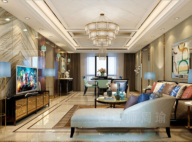 鸡巴视频美女世纪江尚三室两厅168平装修设计效果欣赏